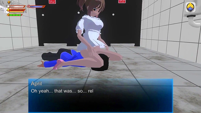 3d Game "Femdom University" Toilet humiliation