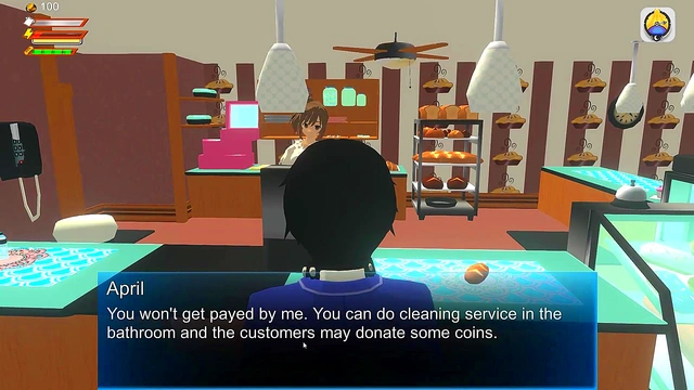 3d Game "Femdom University" Toilet humiliation