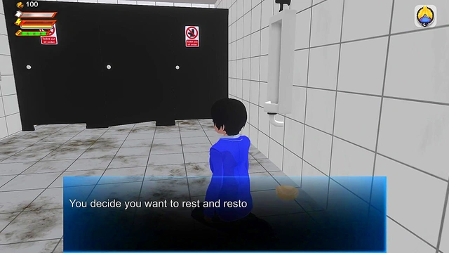 3d Game "Femdom University" Toilet humiliation