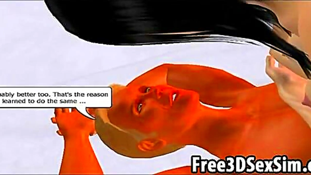 Stunning 3D cartoon brunette getting fucked hard