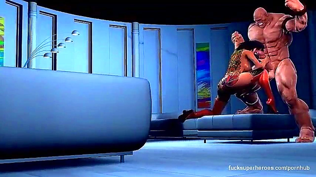 3d big dick smashes a big tits tight pussy