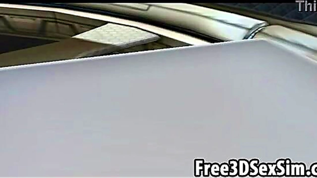 Busty 3D cartoon blonde hottie getting fucked hard