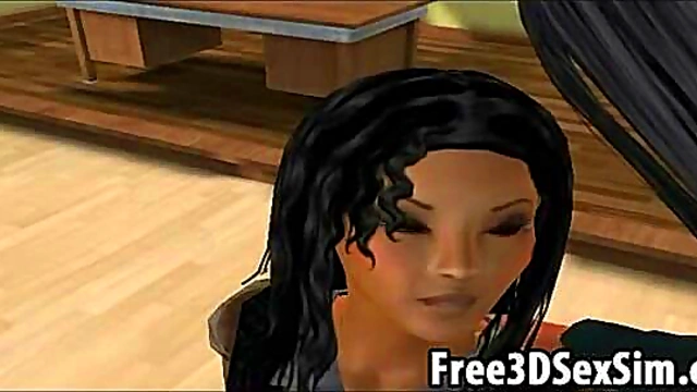 Hot 3D cartoon honey getting fucked hard after class