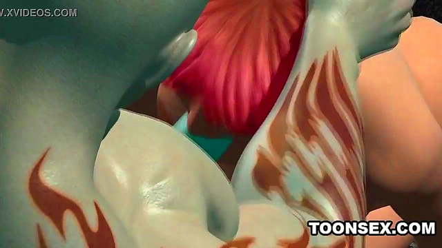 3D Babe Masturbates Before Sucking and Fucking