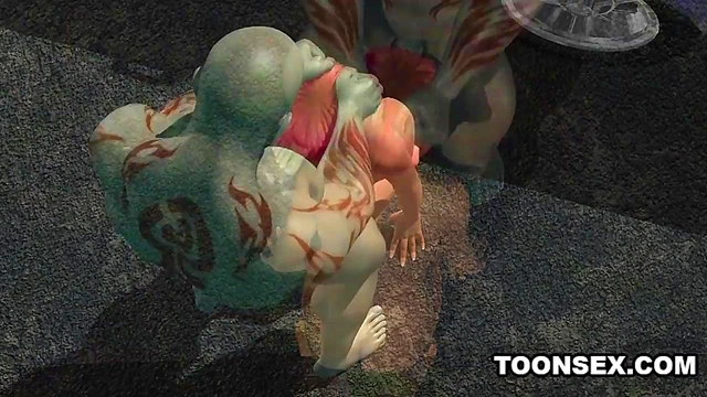 3D Babe Masturbates Before Sucking and Fucking