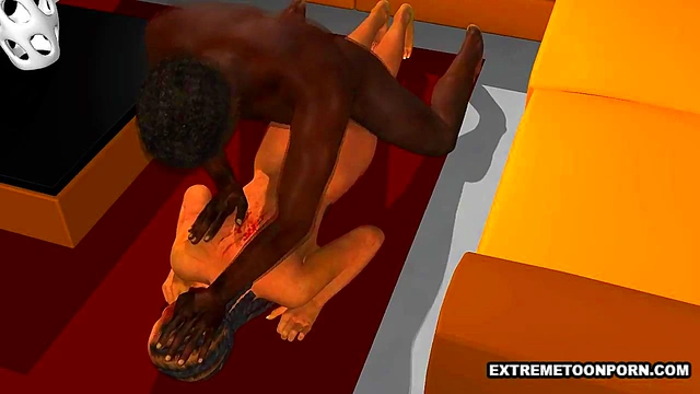 Sexy 3D zombie babe gets fucked hard by an ebony stud