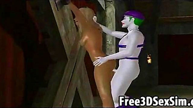 Yummy 3D cartoon blonde gets fucked by the jocker