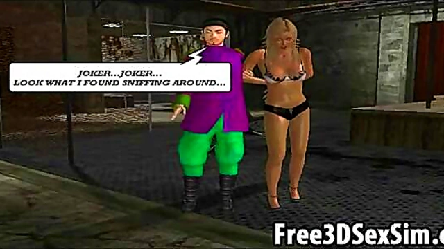 Yummy 3D cartoon blonde gets fucked by the jocker