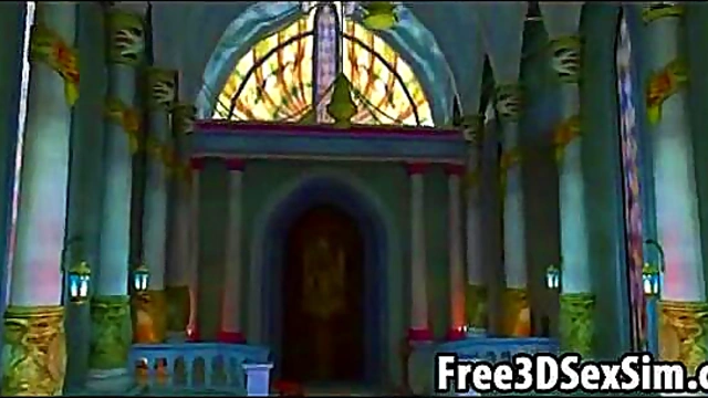 Sexy 3D cartoon hottie waiting for a cock