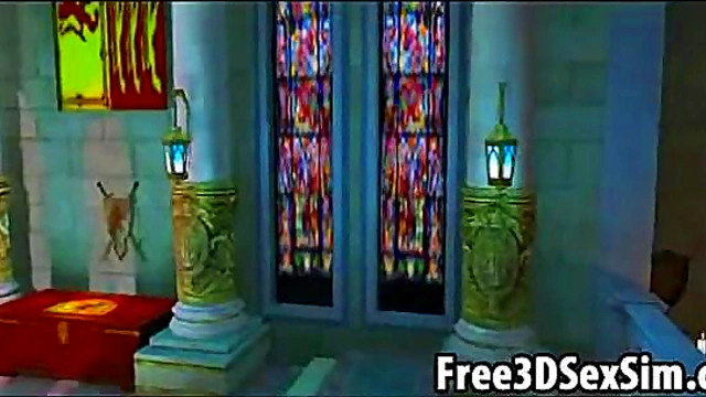 Sexy 3D cartoon hottie waiting for a cock