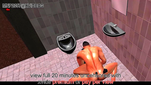 3D Bathroom Quickie (Censored Version)