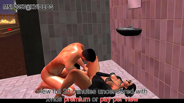 3D Bathroom Quickie (Censored Version)