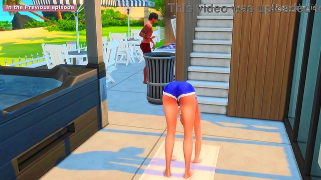 Lovely night with StepSister ends with rough fucking her tight pussy - sims 4 - 3D animation