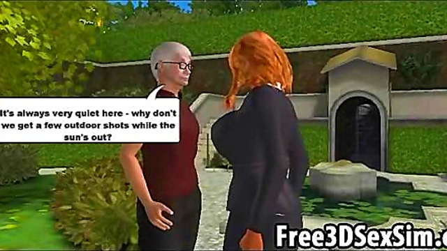 Sexy 3D cartoon hottie posing for the camera