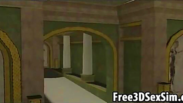 Sexy 3D cartoon hotties having a steamy show