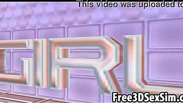 Sexy 3D cartoon hotties having a steamy show