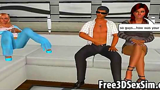 Gorgeous 3D cartoon hotties getting fucked hard