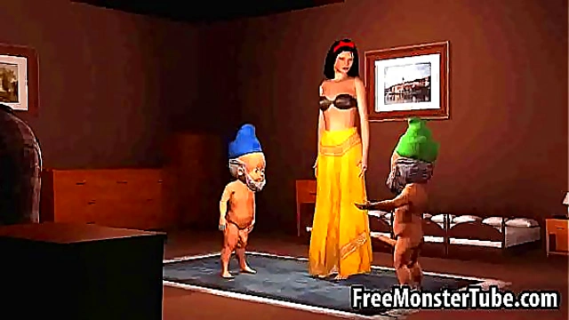 Hot 3D cartoon Snow White getting double teameded-high 1