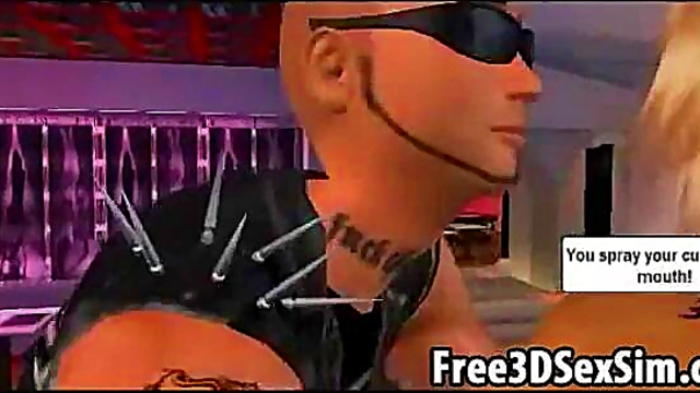 Two sexy 3D cartoon blonde hotties getting fucked