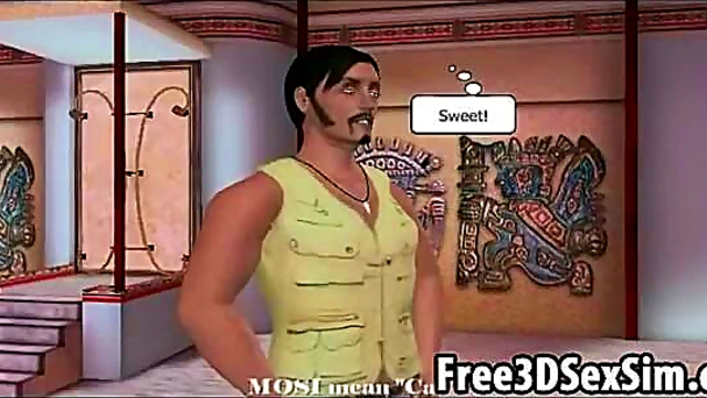 Sexy 3D cartoon lesbian hotties going at it together