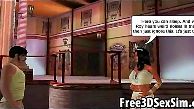 Sexy 3D cartoon lesbian hotties going at it together