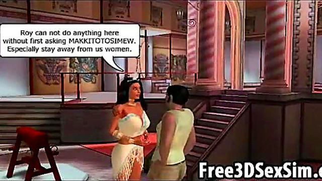 Sexy 3D cartoon lesbian hotties going at it together