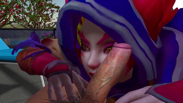 Xayah Deepthroat Blowjob: league of legends 3D Porn Parody