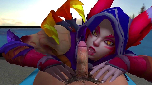 Xayah Deepthroat Blowjob: league of legends 3D Porn Parody