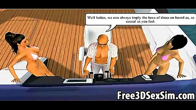 Gorgeous 3D cartoon hotties going for a boat ride
