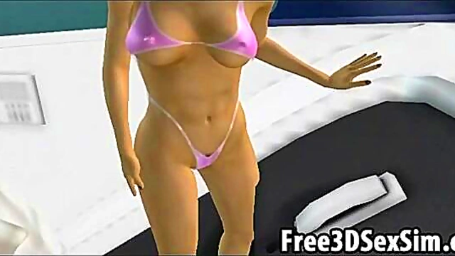 Gorgeous 3D cartoon hotties going for a boat ride