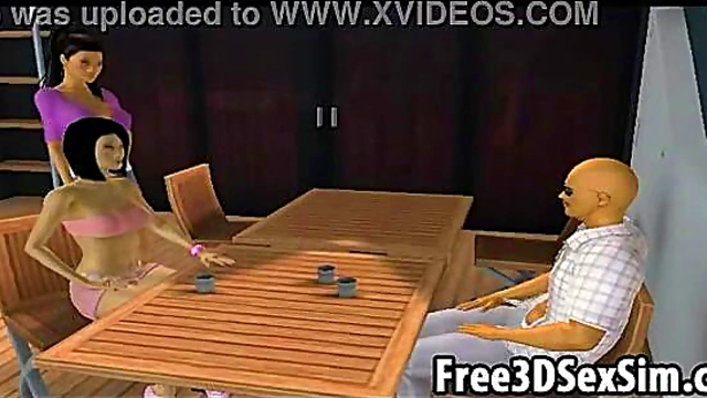 Gorgeous 3D cartoon hotties going for a boat ride