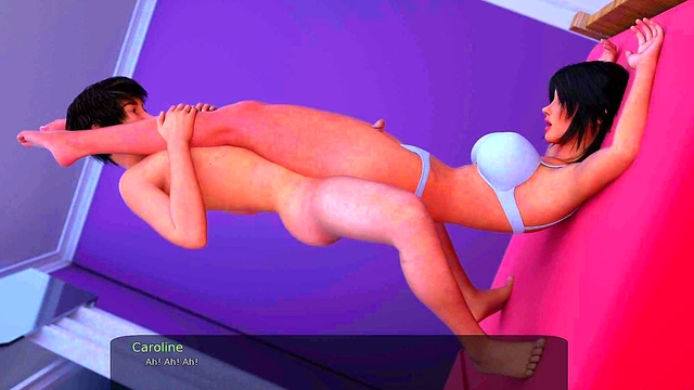 MILFY CITY - Sex scene #9 - StepSister Pussy lips - Porn games, Adult games, 3d game