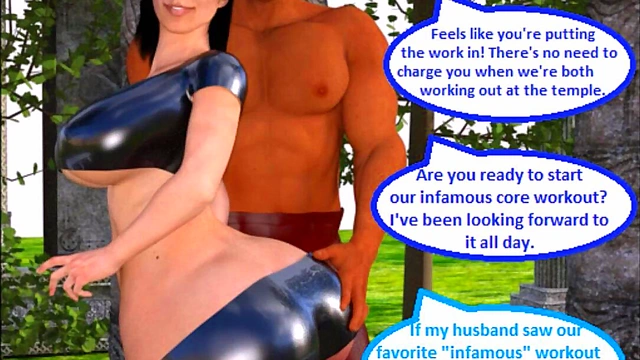 3D Comic: Hotwife Cuckolds Husband With Personal Trainer