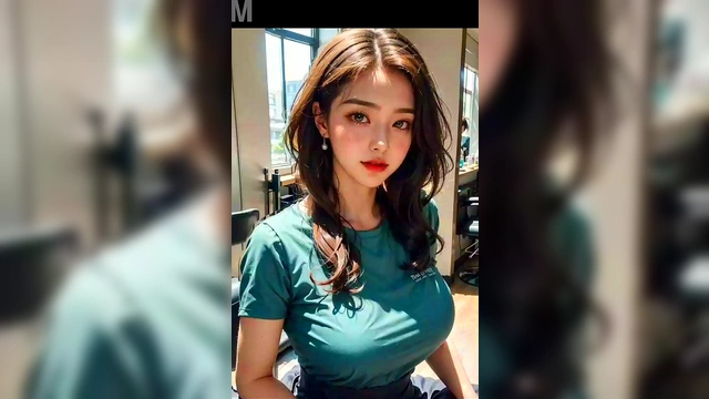 (3D ANIMATED HENTAI ASIAN MODEL) at the beauty salon (with pussy masturbation ASMR sound!)