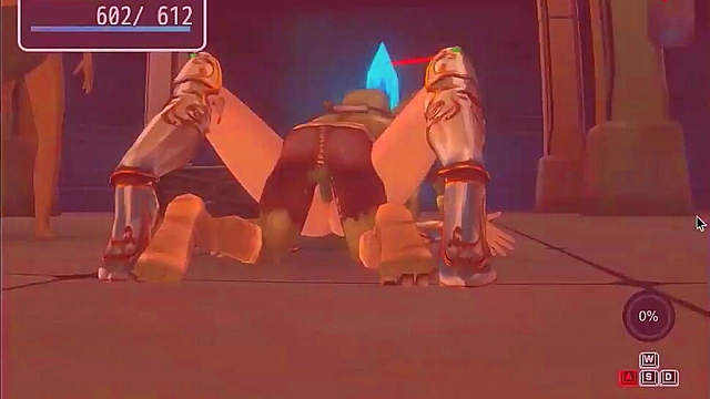 Pretty blonde Girl 18+ having sex with men and goblin in Pricia defense 3d hentai game video