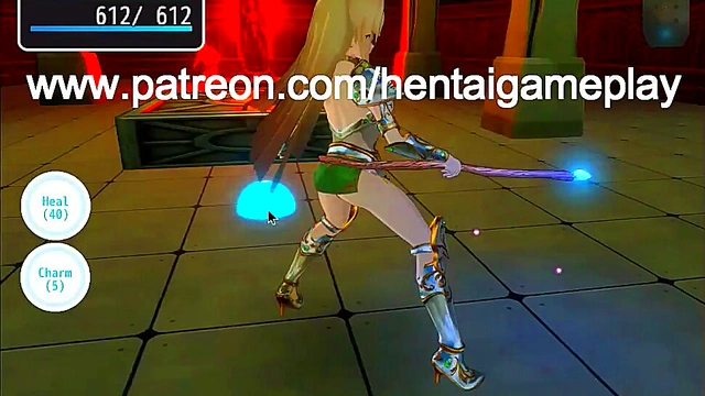 Pretty blonde Girl 18+ having sex with men and goblin in Pricia defense 3d hentai game video