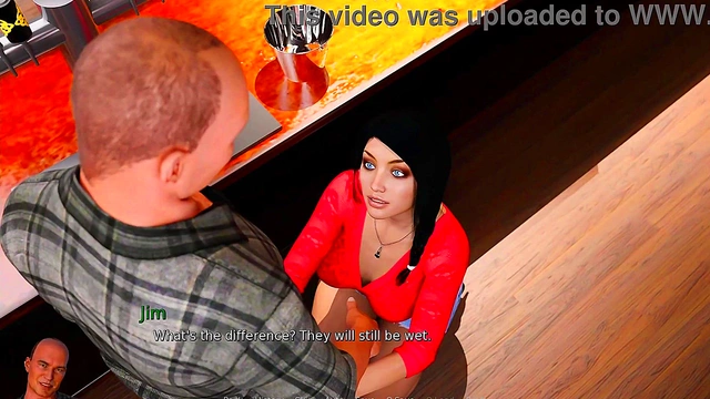 Anna Exciting Affection #15 - Anna sucks two dicks at once - 3d hentai game