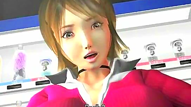 Busty 3D secretary sucking cock at the office