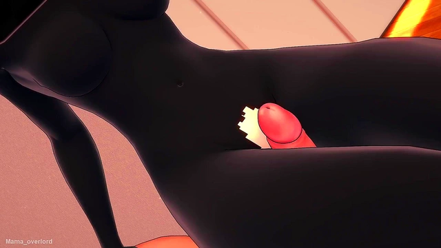 Girl 18+friend dresses up as an enderman to play in her bed (3D hentai) (minecraft)