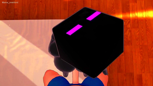 Girl 18+friend dresses up as an enderman to play in her bed (3D hentai) (minecraft)