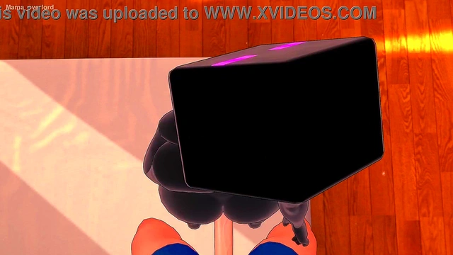 Girl 18+friend dresses up as an enderman to play in her bed (3D hentai) (minecraft)