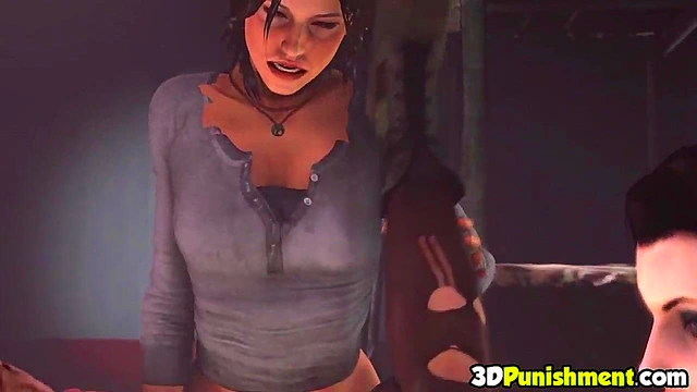 3D redhead MILF blows dick of emperor