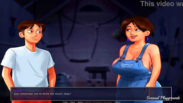 Summertime Saga | Amazing titjob by busty stepmom