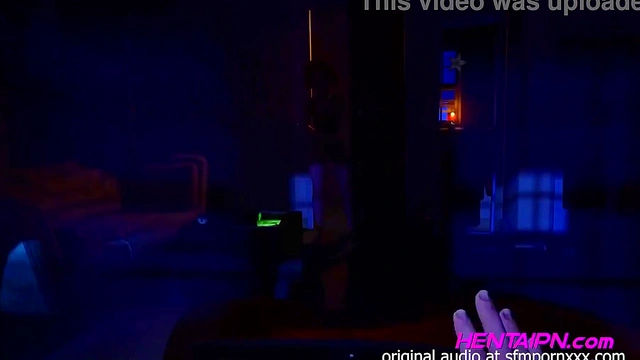 MILF 3D HENTAI SHORT HAIR GREEN SHIRT BIG CHEST SHORT AND RED PANTIES THONG GIVING IN THE BEDROOM