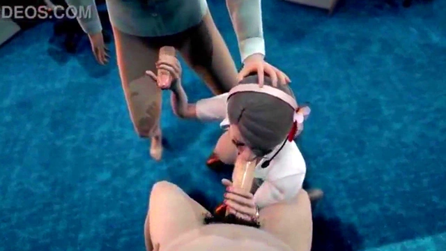 Two guys fucked their boss in the office l 3d animation Hentai