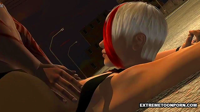 3D Babe Has Her Tits and Pussy Fucked Outdoors