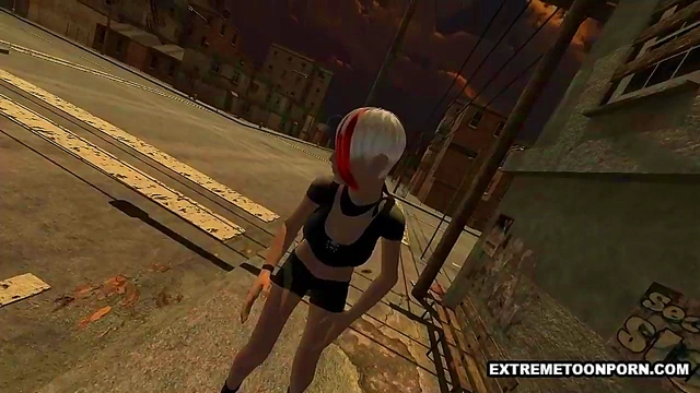 3D Babe Has Her Tits and Pussy Fucked Outdoors