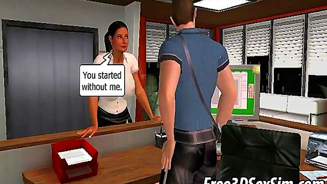 Sexy 3D cartoon blonde babe getting fucked hard