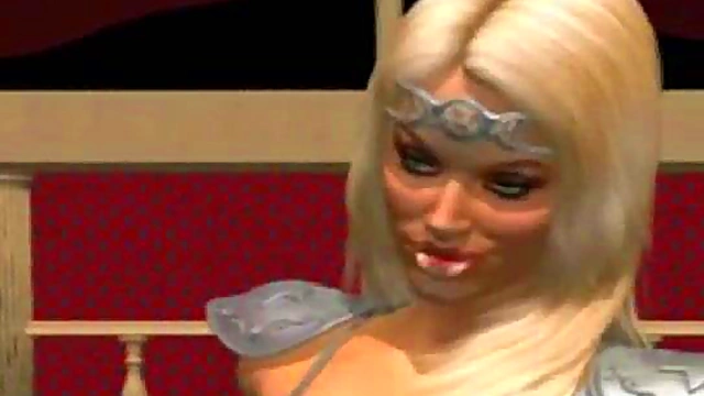 Muscular 3D Babe Sucking!