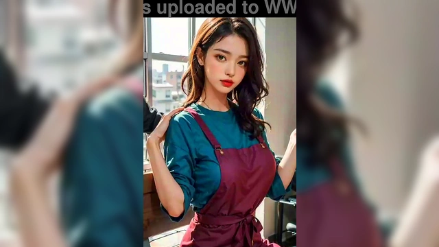 (3D ANIMATED HENTAI ASIAN MODEL) with the hairdresser (with pussy masturbation ASMR sound!)